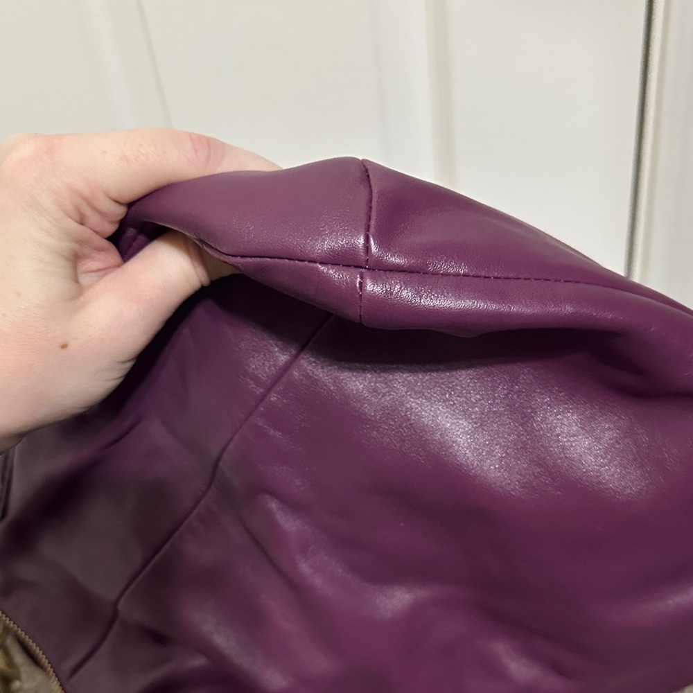 Coach Kristin Purple Leather Hobo Satchel - Picture 9 of 9